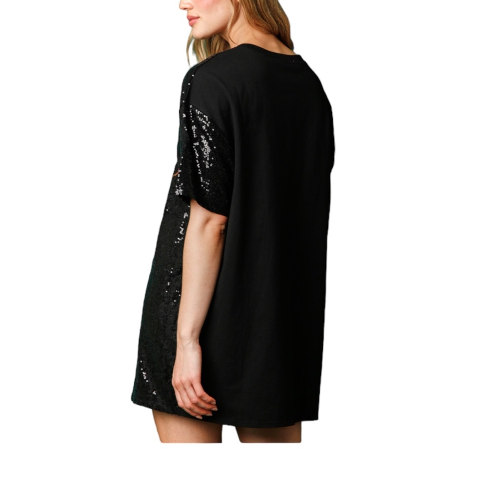 Sequin FESTIVE ‘Holly Jolly' Sequin Holiday Dress Small Fits Oversized - Picture 7 of 12